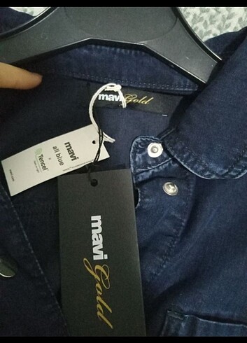 Mavi denim elbise