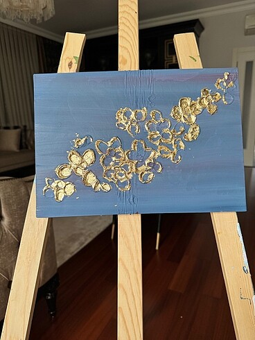 Zara Home dokulu çiçekli tablo
