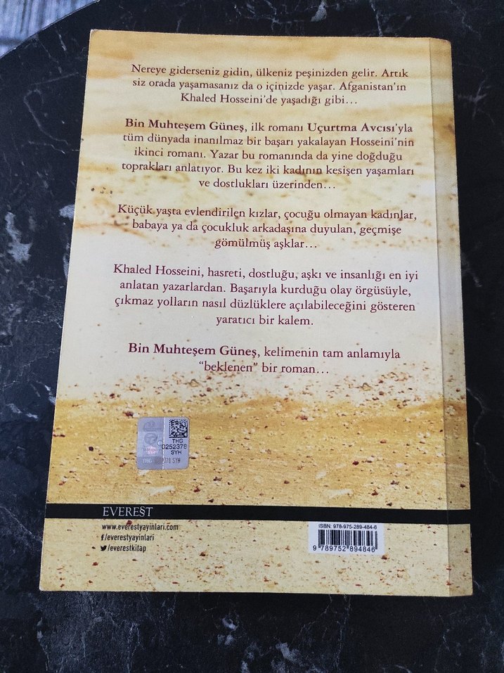 Bin Muhteşem Güneş - Khaled Hosseini - Görsel 2