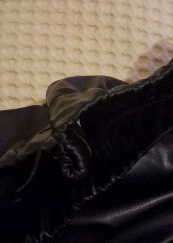 Tuğba Siyah Deri Kemerli Kadın Pantolon - Görsel 4