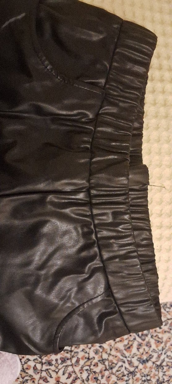 Tuğba Siyah Deri Kemerli Kadın Pantolon - Görsel 2