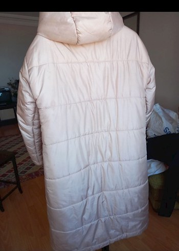 Bej Fermuarlı  Kadın Kışlık Mont - Görsel 2