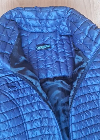 Uzun Lacivert Kadın Yelek Fermuarlı - Görsel 2