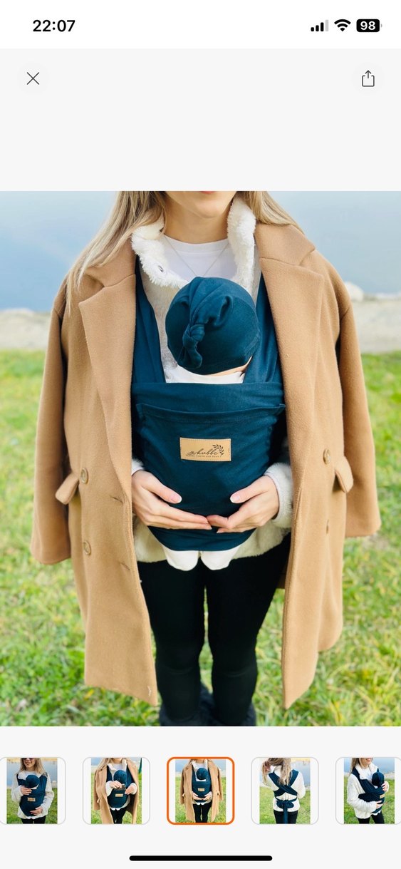 Lacivert Bebek sling - Görsel 2