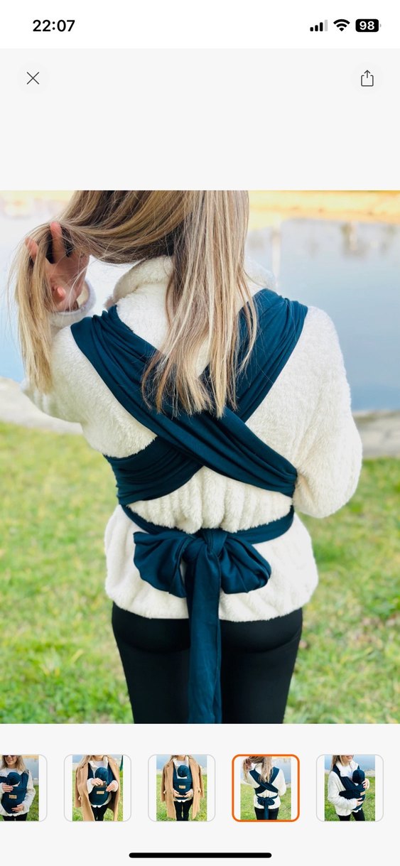 Lacivert Bebek sling - Görsel 3