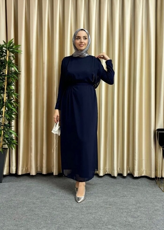 Şifon kemerli tulum - Görsel 2