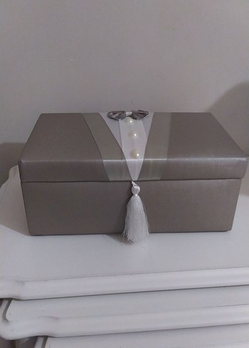 Gri Papyonlu aynalı modern damat  bohçası 
Kutusu aynalı - Görsel 4