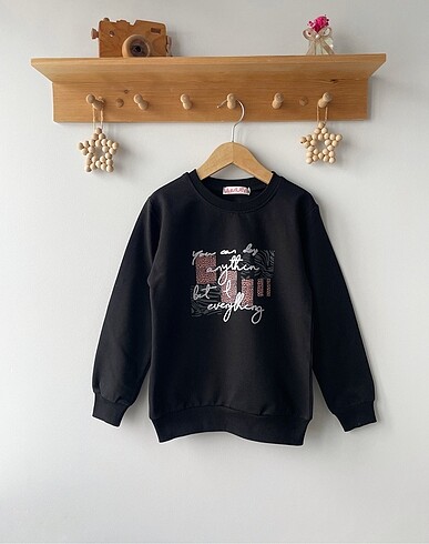 Forgıven baskılı siyah sweat