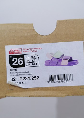 26 Beden mor Renk Kız Çocuk vicco sandalet