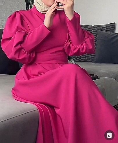 Pembe abiye elbise