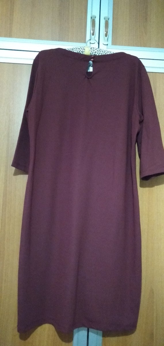 Bordo Midi Kadın  Elbise - Görsel 4