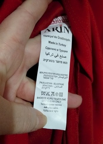 Kırmızı Büyük beden elbise - Görsel 6