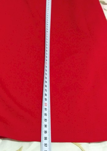 Kırmızı Büyük beden elbise - Görsel 9