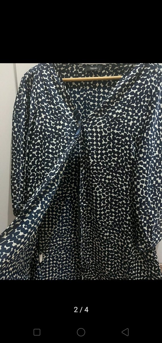 Siyah Batik Desenli Uzun Salaş Kadın kimono - Görsel 2