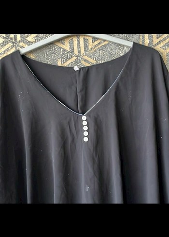 Siyah V Yaka Uzun Drapeli Gotik Elbise - Görsel 3