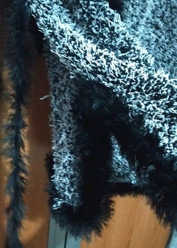 Kürk Detaylı Gri Kadın Uzun Kaban - Görsel 4