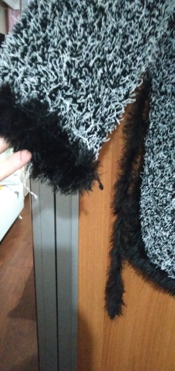 Kürk Detaylı Gri Kadın Uzun Kaban - Görsel 3