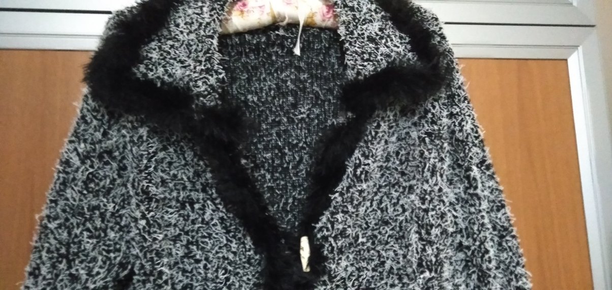 Kürk Detaylı Gri Kadın Uzun Kaban - Görsel 2