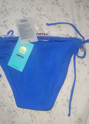 36 Beden Koton Mavi İpli Kadın Bikini Altı