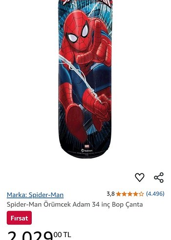 Örümcek Adam yüzme simidi ve şişme boks torbası - Görsel 6