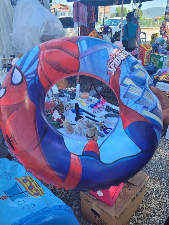 Örümcek Adam yüzme simidi ve şişme boks torbası - Görsel 2