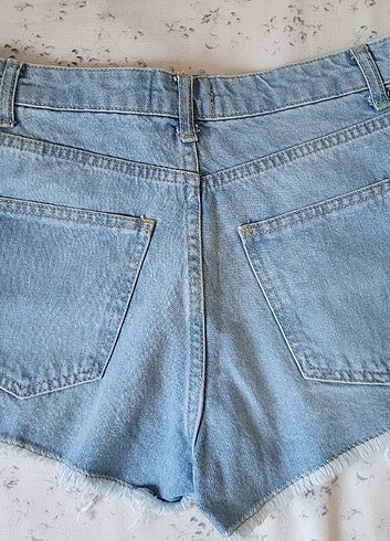 Mini kot şort - Görsel 5