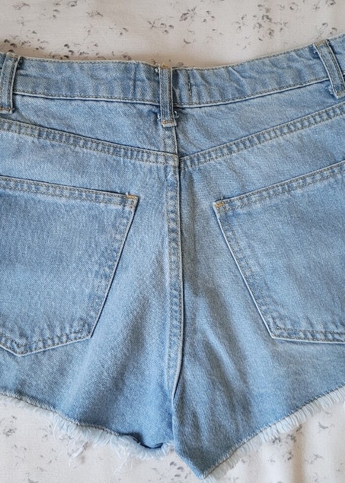 Mini kot şort - Görsel 5