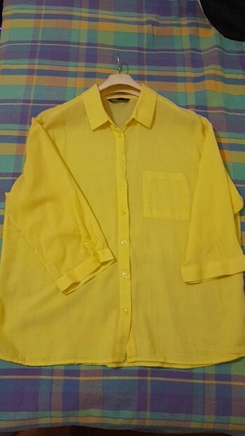 44 Beden sarı Renk Kadın bluz 