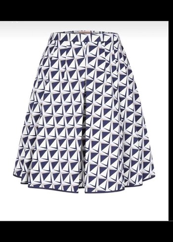 Machka Geometrik Desenli Midi Etek - Görsel 2