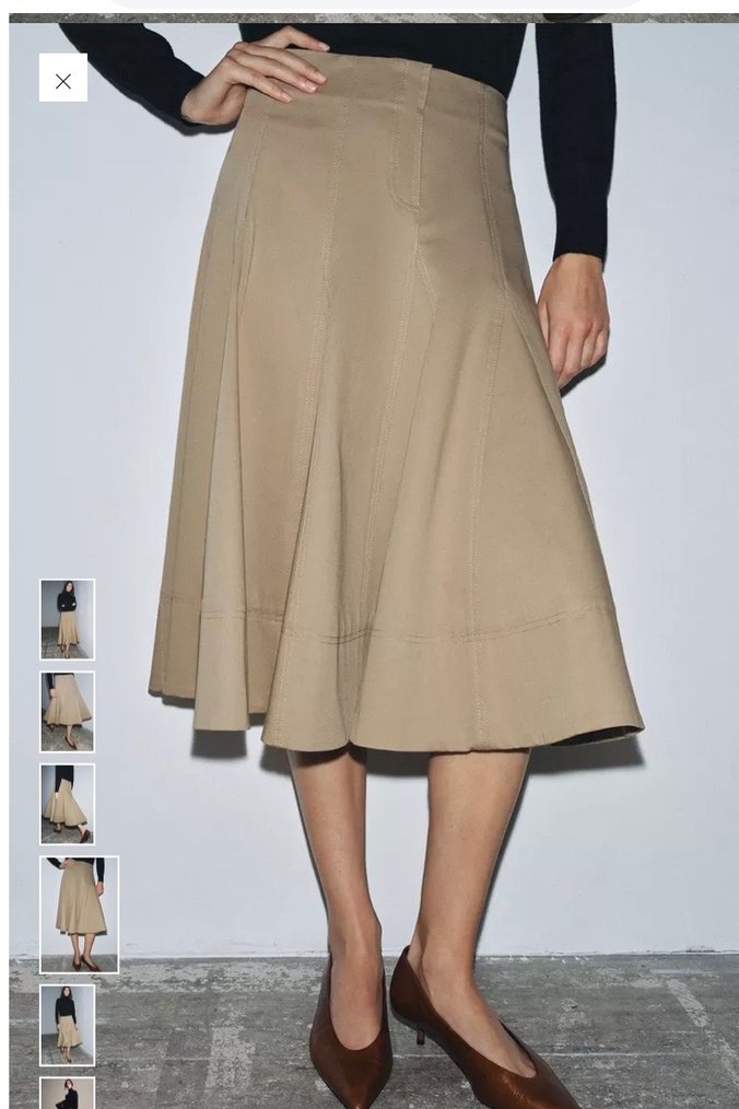 Zara trençkot Salaş Etek - Görsel 4