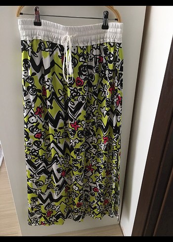 Twist Renkli Pilili Uzun Kadın Etek - Görsel 4