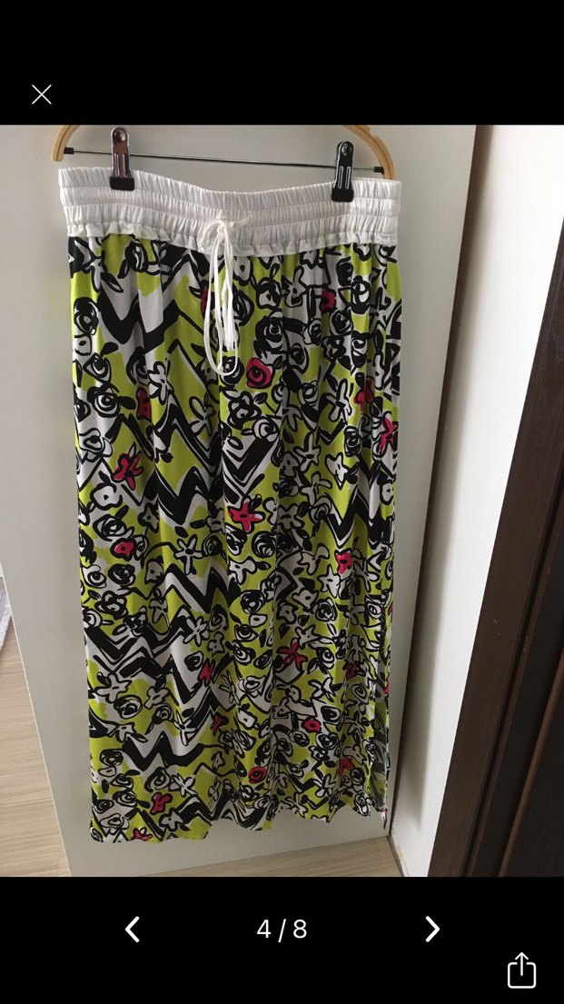 Twist Renkli Pilili Uzun Kadın Etek - Görsel 4