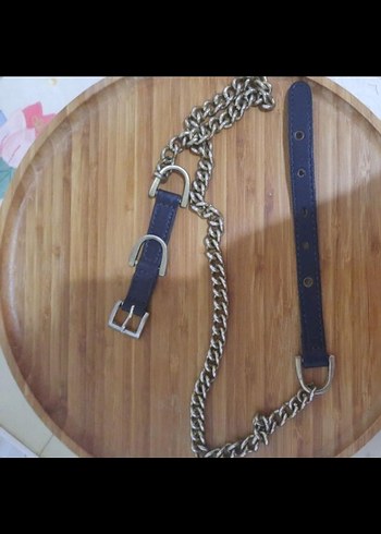 Zincir Detaylı Deri Kadın Kemer - Görsel 2