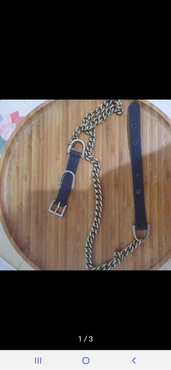 Zincir Detaylı Deri Kadın Kemer - Görsel 2