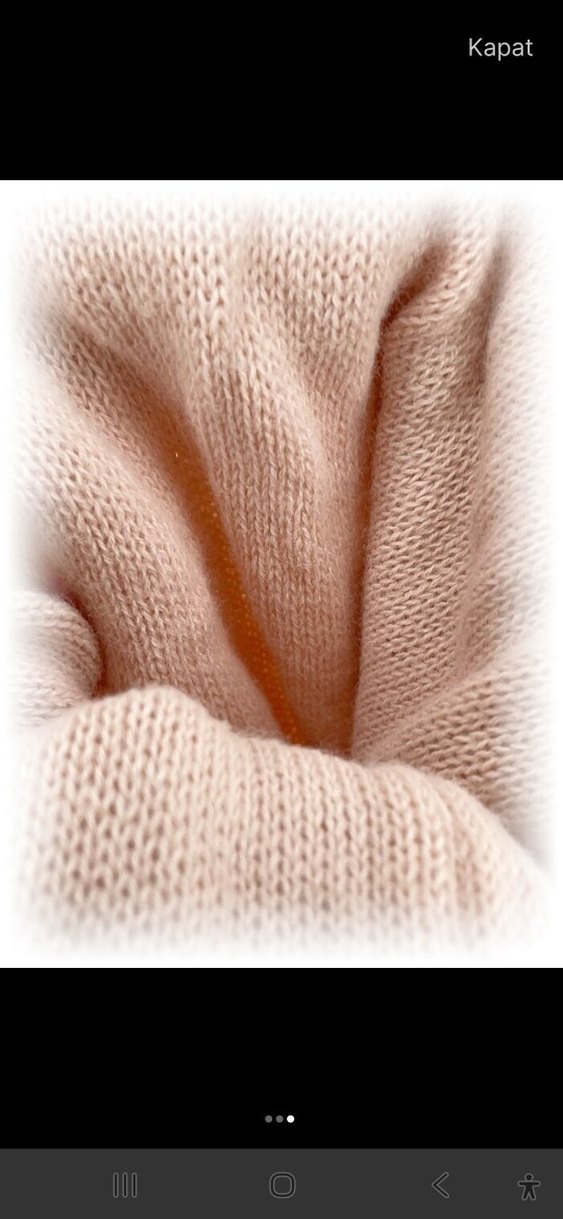 Bej Kadın Triko Bere - Görsel 3