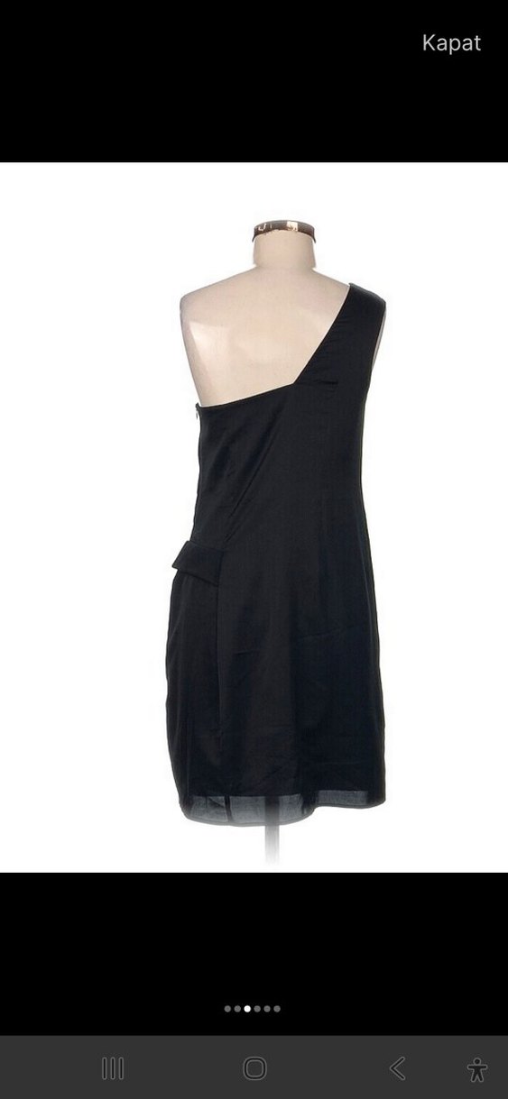 Tek omuz kokteyl Elbisesi - Görsel 4