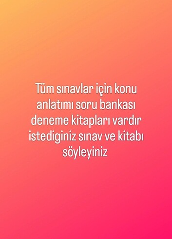 SINAV KİTAPLARI 