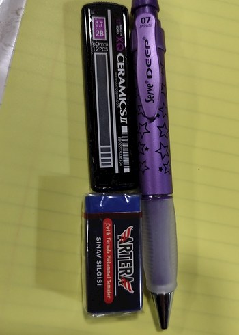 Mor 0.7 Kalem ve Sınav Silgisi Seti