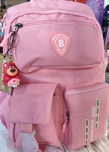 Renkli Pembe Kore model Sırt ve Okul Çantası