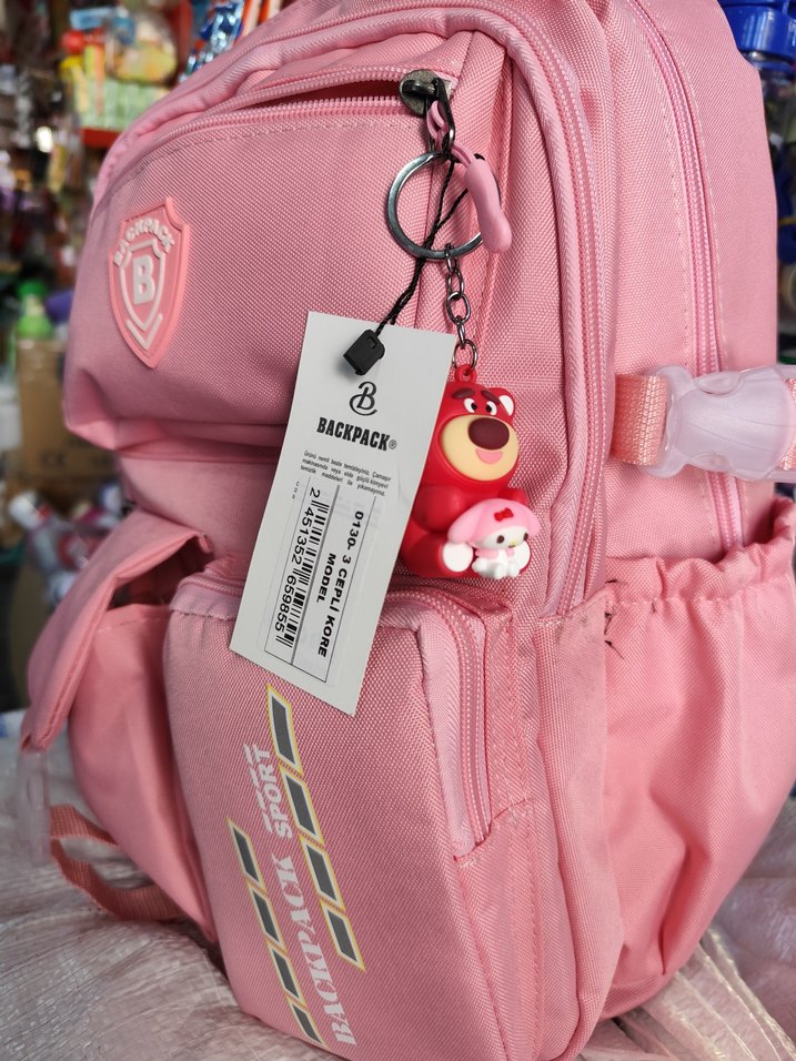 Renkli Pembe Kore model Sırt ve Okul Çantası - Görsel 2