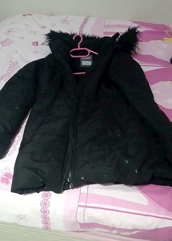 Siyah Kürklü Kadın Kışlık Mont - Görsel 2