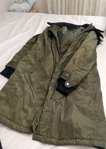 Kadın Haki Uzun Düğmeli Ceket - Görsel 2