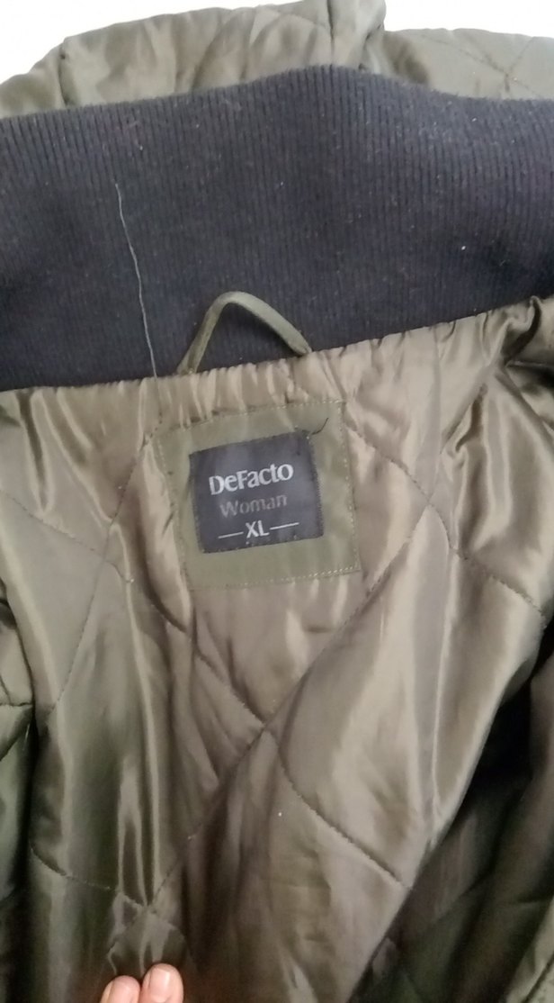 Kadın Haki Uzun Düğmeli Ceket - Görsel 3