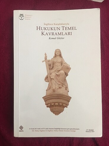 İngilizce karşılıklarıyla Hukukun Temel Kavramları. Kemal Gözle