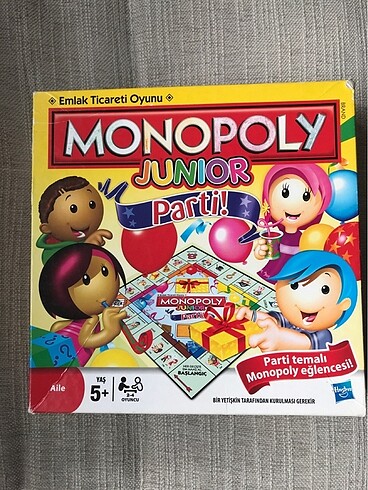 Monopoly Junior Parti Kutu Oyunu 5+