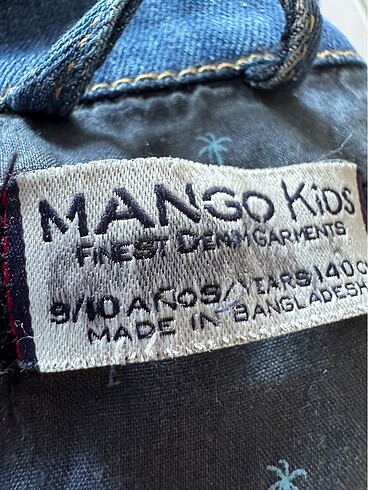 9 Yaş Beden lacivert Renk Mango kids kot ceket 9-10 yaş