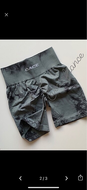 Oace büzgülü push up batik şort tayt