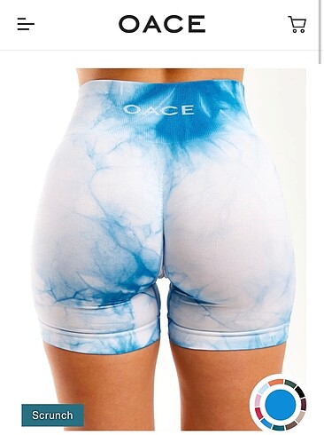 s Beden Oace büzgülü push up batik şort tayt