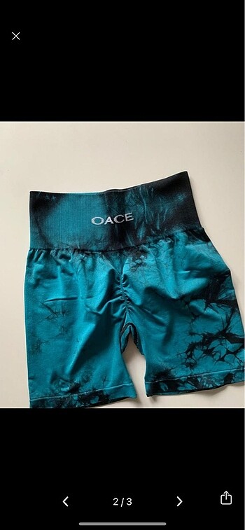 Oace büzgülü push up batik şort tayt