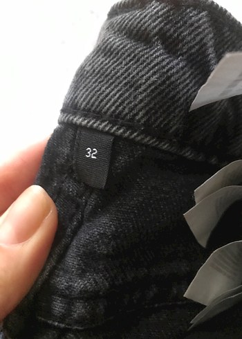 32 Beden gri Renk Düz Kesim Gri Kadın Jean Pantolon
